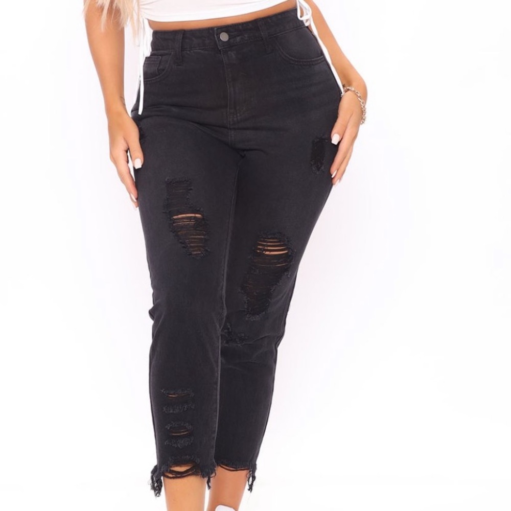 Black Boyfriend Jeans - Size 7
